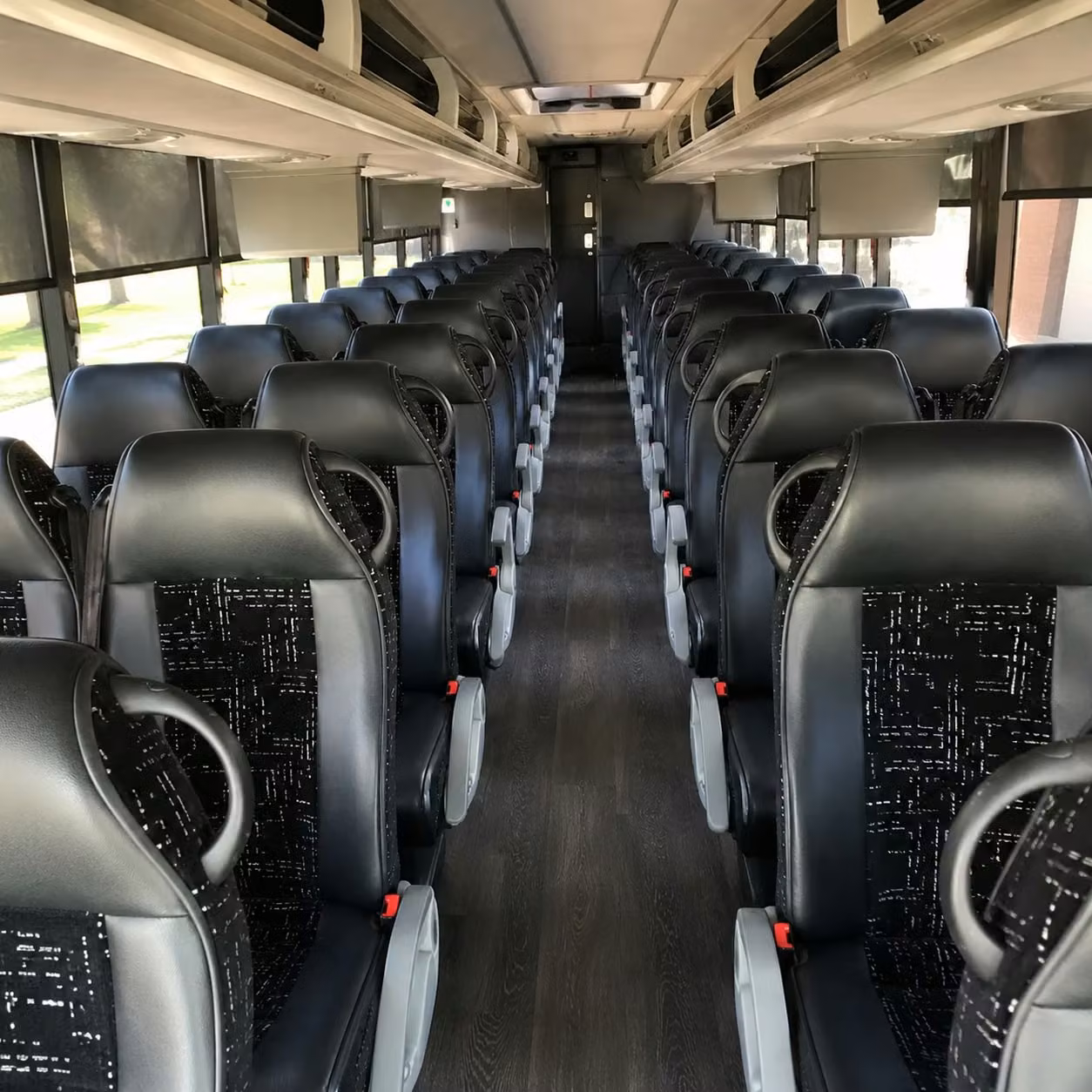 56 passenger charter bus inside