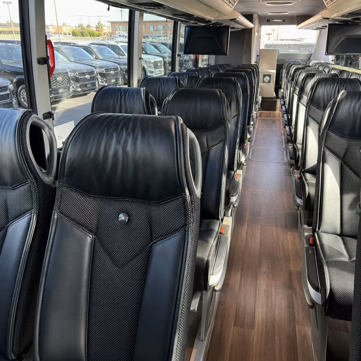 newton charter bus interior